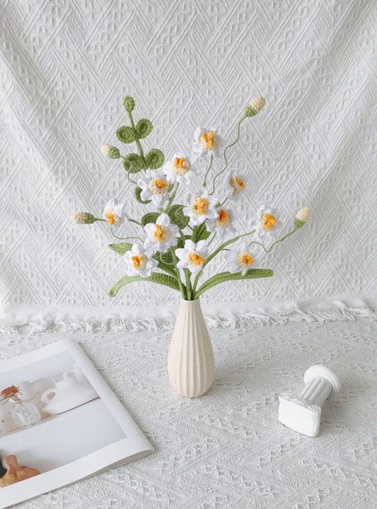 December Birth Flower, Daffodil, Narcissus, Crochet Flowers Bouquet, December Gift, Everlasting, Birthday, Friend, Sister, Girlfriend, Love